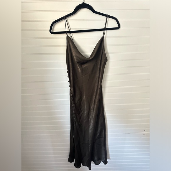 Zara Silky Cowl Neck Midi Dress - Picture 9 of 9